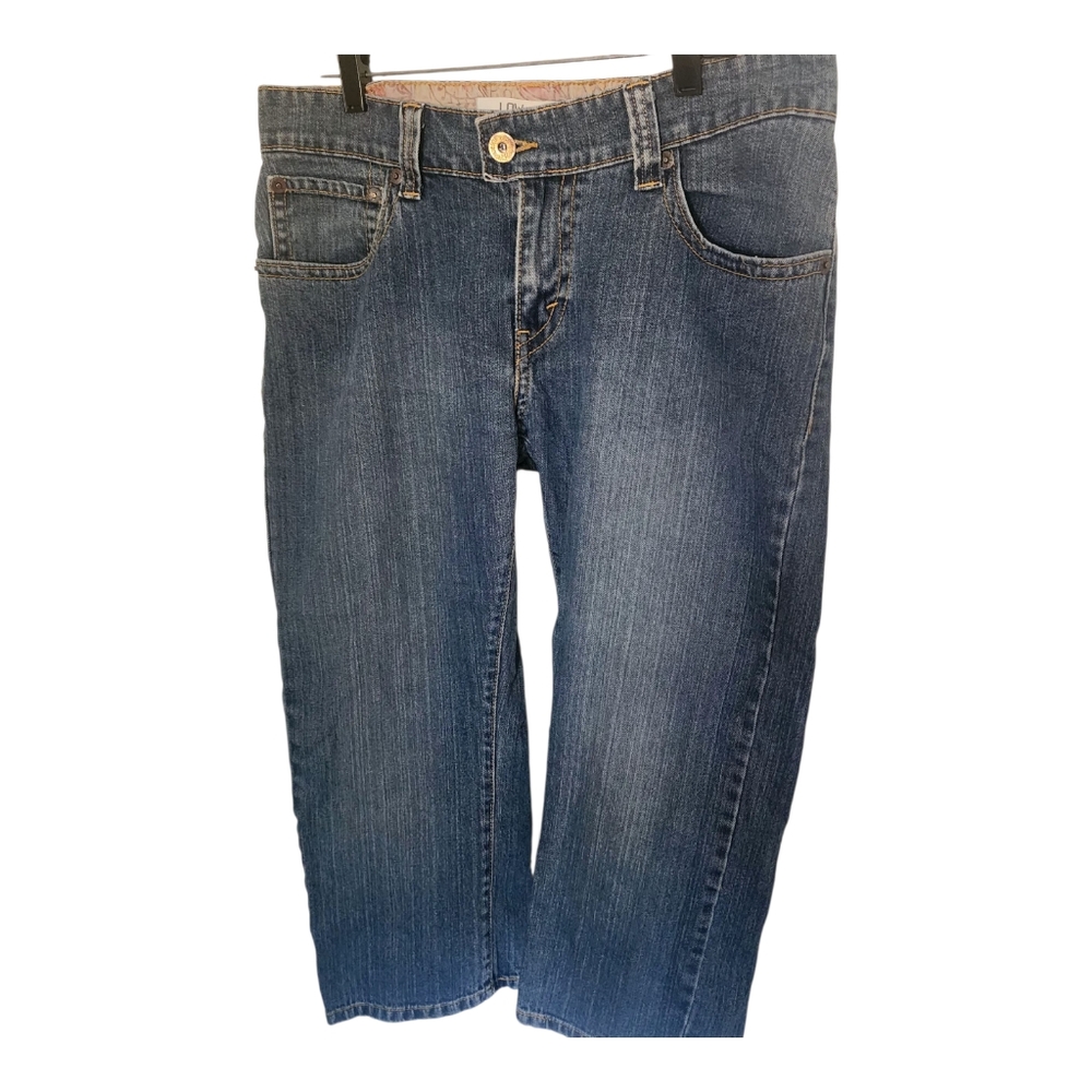 Levi’s Women’s Stretch Capri Jeans Size 14 Classic Blue Denim Mid Rise